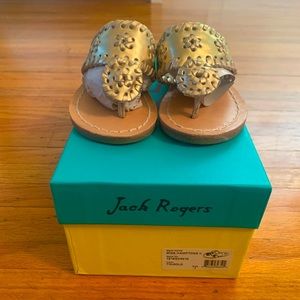Jack Rogers Miss Hamptons II, gold, toddler size 7. Brand new in box!